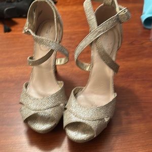 Bundle!!! Gold and black strapy heels. You get both pair for one price!!